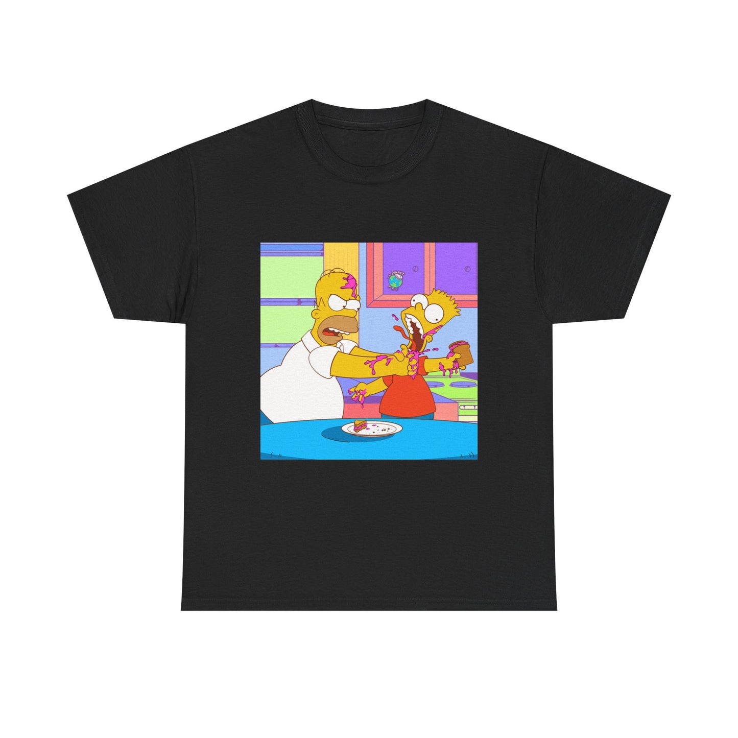 Funny Homer Simpson  Heavy Cotton Tee - 'Planet PBJ' with Cartoon Design