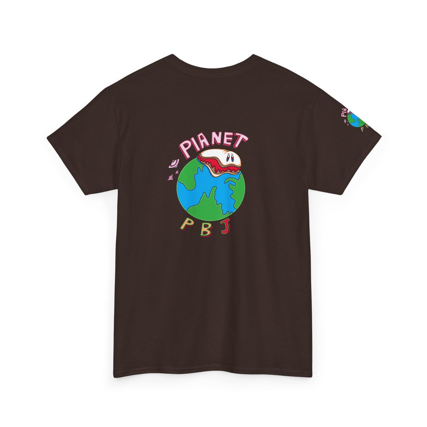 Uzi Funny Planet PB&J Unisex Heavy Cotton Tee, Graphic T-Shirt, Casual Wear, Foodie Fashion, Gift for Food Lovers