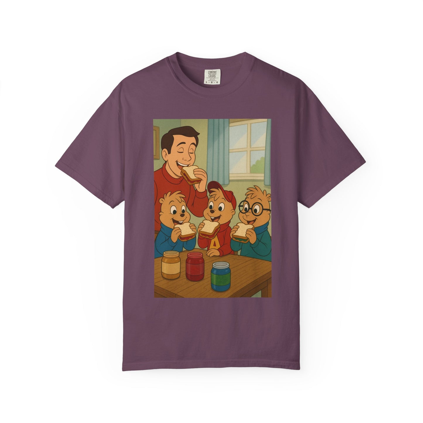 Playful Chipmunks Graphic Tee for Families, Cute Cartoon T-shirt, Kids Gift, Fun Retro Design, Unisex Casual Wear, Everyday Essentials