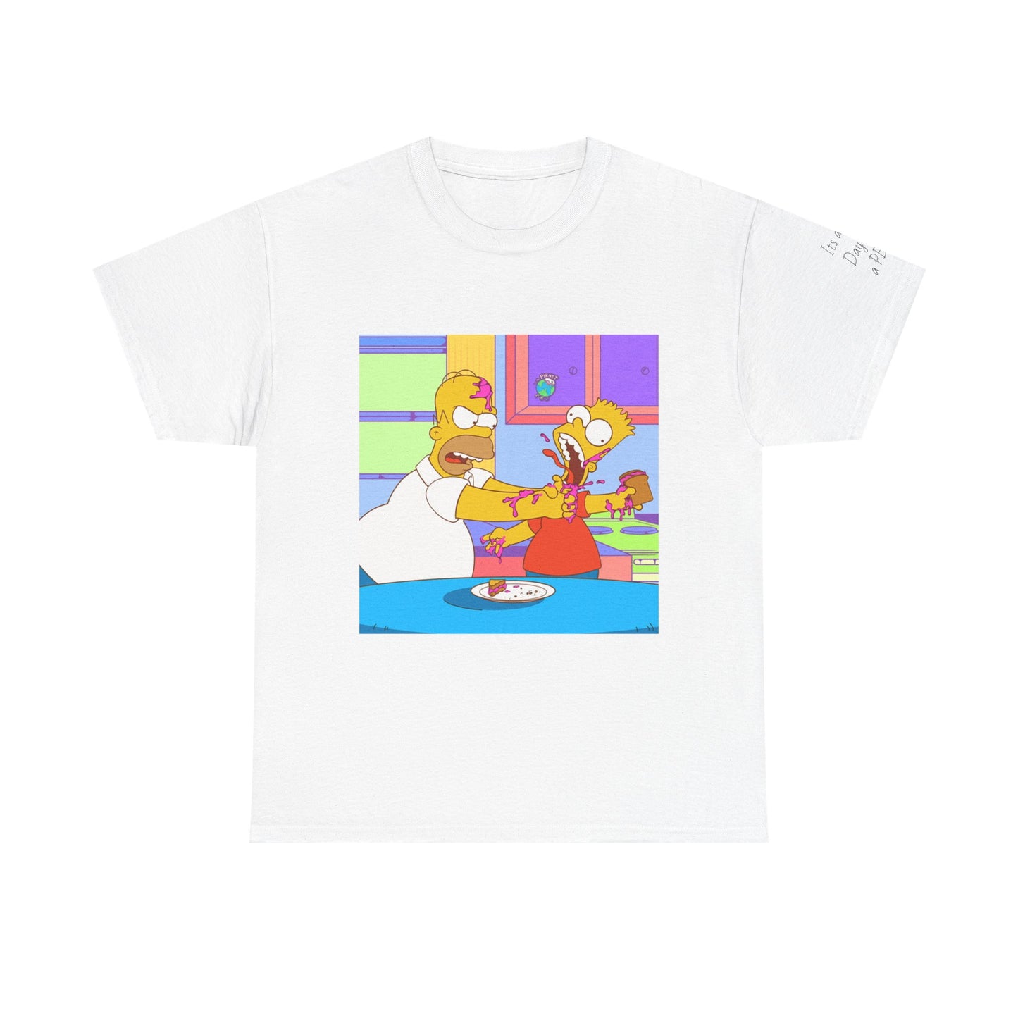 Funny Homer Simpson  Heavy Cotton Tee - 'Planet PBJ' with Cartoon Design