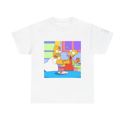 Funny Homer Simpson  Heavy Cotton Tee - 'Planet PBJ' with Cartoon Design