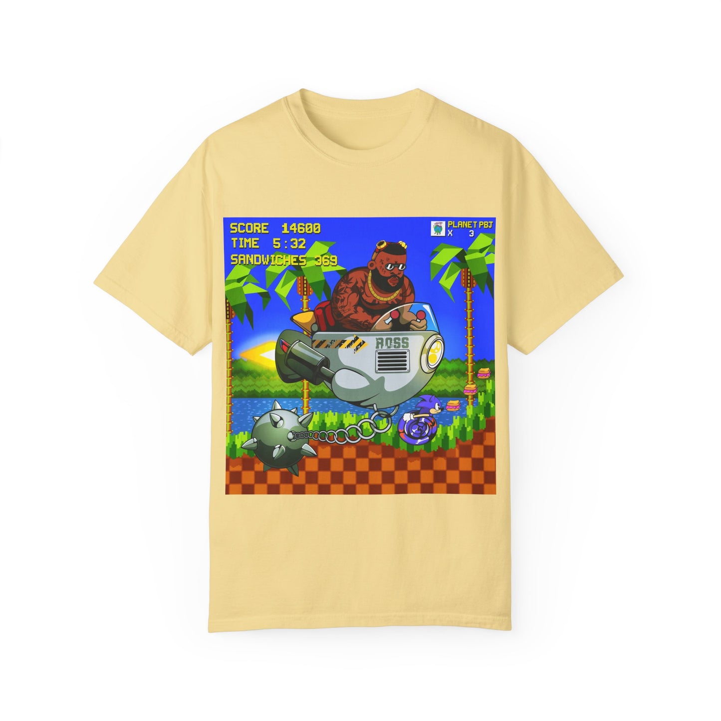 Retro Rick Ross Sonic Gamer Unisex T-Shirt - Planet PJ Design