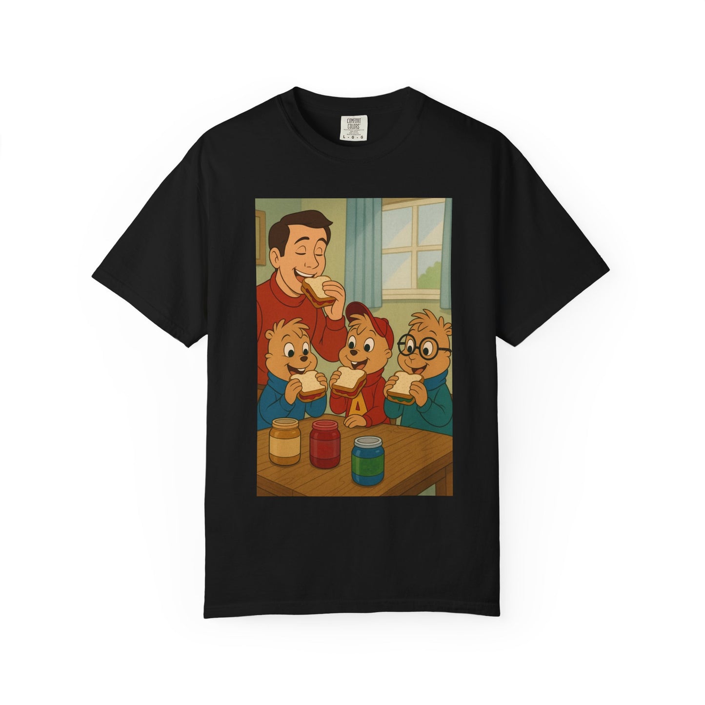 Playful Chipmunks Graphic Tee for Families, Cute Cartoon T-shirt, Kids Gift, Fun Retro Design, Unisex Casual Wear, Everyday Essentials
