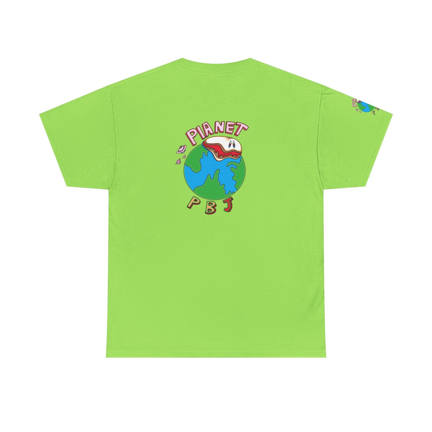 Uzi Funny Planet PB&J Unisex Heavy Cotton Tee, Graphic T-Shirt, Casual Wear, Foodie Fashion, Gift for Food Lovers